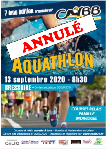 Annulation de l'Aquathlon 2020